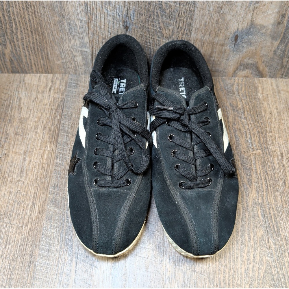 Tretorn Lace-Up Casual Sneakers Nylite Suede Black Shoes With Stars Womens 8.5 - Picture 4 of 13
